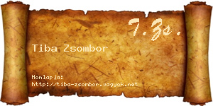 Tiba Zsombor névjegykártya